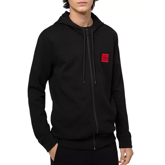 Best Pirce 𧨠HUGO Daple French Terry Zip Front Hoodie Black 𧨠1 Best Pirce 𧨠HUGO Daple French Terry Zip Front Hoodie Black π§¨