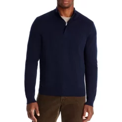 Flash Sale ⌛ BOSS Lorman Quarter Zip Sweater - 100% Exclusive Dark Blue 💯