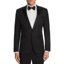 Coupon 🔔 HUGO Astiane Slim Fit Tuxedo Jacket Black 🔔