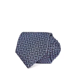 Top 10 π HUGO Geometric Dot Silk Skinny Tie Dark Blue π