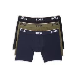 Hot Sale 🧨 BOSS Power Stretch Cotton Boxer Briefs, Pack Of 3 Open Miscellaneous ✔️