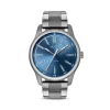 Cheap ⌛ HUGO #RISE Blue Dial ⌚ Watch, 44mm Blue/silver 🛒