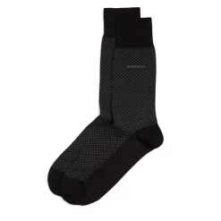 Outlet 😀 BOSS Dean Micro Grid 👗 Dress 🧦 Socks Black 👏