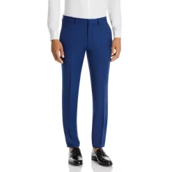 Best deal 😉 HUGO Hesten Stretch Wool Extra Slim Fit Suit Pants Blue ✔️