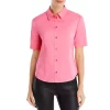 Top 10 🥰 BOSS Bashinea Short Sleeve Button Down 👚 Shirt Pink 🔥