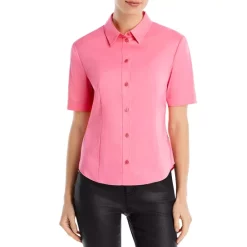 Top 10 🥰 BOSS Bashinea Short Sleeve Button Down 👚 Shirt Pink 🔥