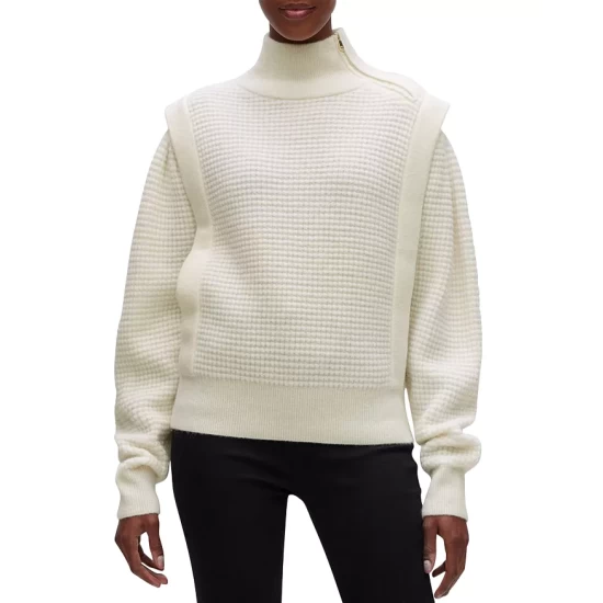 Cheapest β BOSS Farmenia Textured Turtleneck Sweater Soft Cream π 1 Cheapest β BOSS Farmenia Textured Turtleneck Sweater Soft Cream π