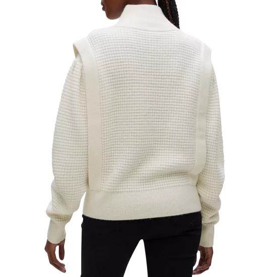 Cheapest β BOSS Farmenia Textured Turtleneck Sweater Soft Cream π 2 Cheapest β BOSS Farmenia Textured Turtleneck Sweater Soft Cream π - Image 2