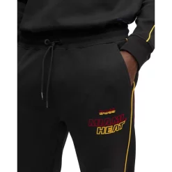 Outlet 🔥 BOSS Miami Heat SlamDunk2_4_NBA 1023 Cotton Blend Logo Print Regular Fit Joggers Black 😍 -BOSS Hugo Boss Shop unnamed file 1222