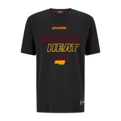 Brand new 🎉 BOSS Miami Heat T Basket 4 NBA 10236 Cotton Blend Logo Graphic Tee Black ❤️