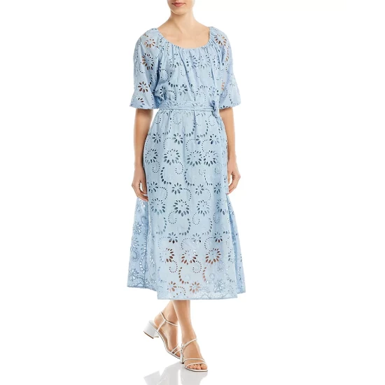 Discount π BOSS Dolara Cotton π Dress Blue Dust Fantasy π₯° 1 Discount π BOSS Dolara Cotton π Dress Blue Dust Fantasy π₯°