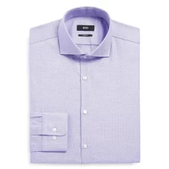 Budget ⌛ BOSS Mark Sharp Fit – Regular Fit 👗 Dress 👕 Shirt Lavender ✔️