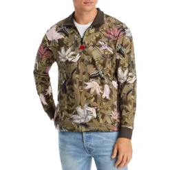 New 🎁 HUGO BOSS Dloral Floral Quarter Zip Jacket Open Miscellaneous ⭐