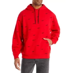Coupon π HUGO Dortalezza Allover Logo Hoodie Red β
