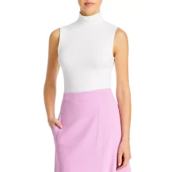 Outlet 🔥 BOSS Enani Turtleneck Tank Top Soft Cream 👍