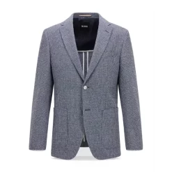 Discount ⌛ BOSS Janson Micro Boucle Regular Fit Sport 🧥 Coat Blue 🔥 -BOSS Hugo Boss Shop unnamed file 141