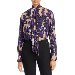 Outlet 🔥 BOSS Ilmaia Abstract Print Blouse Black Fantasy 🎁