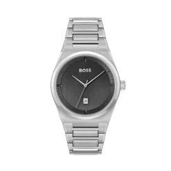Discount 🎁 BOSS Hugo Boss Steer ⌚ Watch, 42mm Gray/silver ⌛