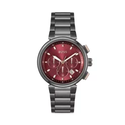 Cheapest ✨ BOSS Hugo Boss One Chronograph, 44mm Red/gray ❤️