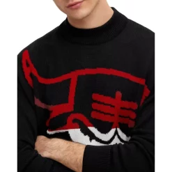Cheap ✨ BOSS Relaxed Fit Chicago Bulls 🏀 Basketball Sweater Black 🎉 -BOSS Hugo Boss Shop unnamed file 159