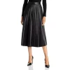 Best reviews of 👍 BOSS Vaplita Pleated Faux Leather Midi 👗 Skirt Black 😍