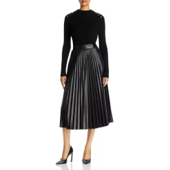 Best reviews of 👍 BOSS Vaplita Pleated Faux Leather Midi 👗 Skirt Black 😍 -BOSS Hugo Boss Shop unnamed file 179