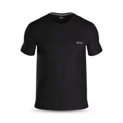 Best Sale 🎉 BOSS Mix & Match Cotton Blend Embroidered Logo Graphic Tee Black ✔️