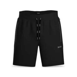 Outlet ⭐ BOSS Mix & Match Cotton Stretch Logo Print Drawstring Shorts Medium Gray 🧨