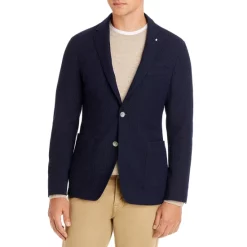 Cheapest 😍 BOSS C-Hanry Textured Stretch Solid Slim Fit Sport 🧥 Coat Dark Blue 🛒