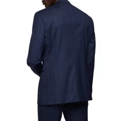 Wholesale ✔️ BOSS H-Huge Tonal Windowpane Peak Lapel Slim Fit Suit Dark Blue 🛒 -BOSS Hugo Boss Shop unnamed file 231