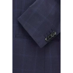 Wholesale ✔️ BOSS H-Huge Tonal Windowpane Peak Lapel Slim Fit Suit Dark Blue 🛒 -BOSS Hugo Boss Shop unnamed file 235