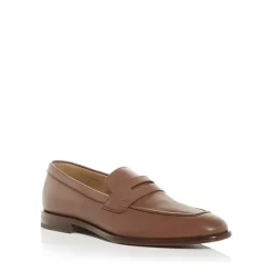 Hot Sale 👍 BOSS Men's Lisbon Apron Toe Penny Loafers Medium Brown 🌟