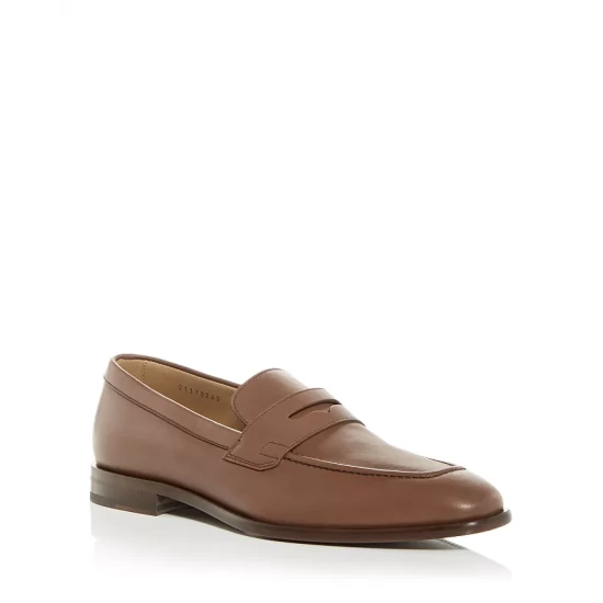 Hot Sale π BOSS Men's Lisbon Apron Toe Penny Loafers Medium Brown π 1 Hot Sale π BOSS Men's Lisbon Apron Toe Penny Loafers Medium Brown π