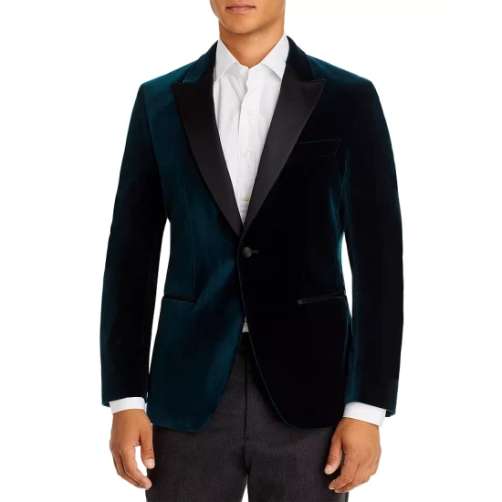 Buy 𧨠BOSS Hutson Velvet Slim Fit Tuxedo Jacket Teal β€οΈ 1 Buy 𧨠BOSS Hutson Velvet Slim Fit Tuxedo Jacket Teal β€οΈ