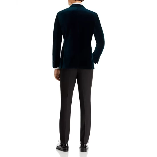 Buy 𧨠BOSS Hutson Velvet Slim Fit Tuxedo Jacket Teal β€οΈ 3 Buy 𧨠BOSS Hutson Velvet Slim Fit Tuxedo Jacket Teal β€οΈ - Image 3
