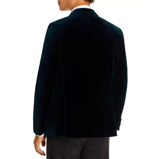 Buy 𧨠BOSS Hutson Velvet Slim Fit Tuxedo Jacket Teal β€οΈ 4 Buy 𧨠BOSS Hutson Velvet Slim Fit Tuxedo Jacket Teal β€οΈ - Image 4