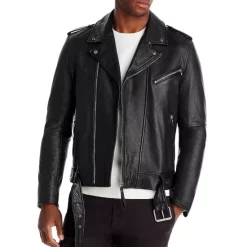 Outlet 🥰 HUGO Lowis Leather Jacket Black 🌟