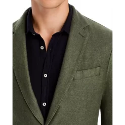Budget 👍 BOSS Hanry Slim Fit Olive Garment Dyed Flannel Sport 🧥 Coat Open Green 😍 -BOSS Hugo Boss Shop unnamed file 373