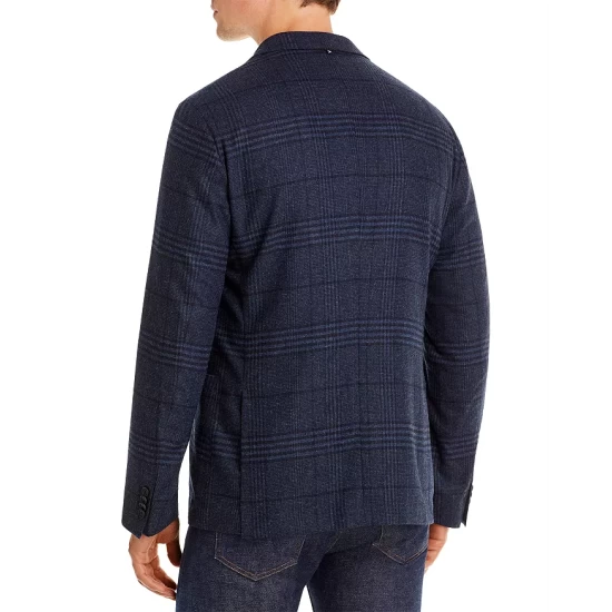 New π BOSS C-Hanry Plaid Tech Flannel Slim Fit Sport π§₯ Coat Dark Blue π 2 New π BOSS C-Hanry Plaid Tech Flannel Slim Fit Sport π§₯ Coat Dark Blue π - Image 2