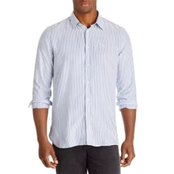 Brand new β BOSS Roger Stripe Print Slim Fit π Shirt Bright Blue β€οΈ