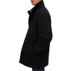 New 🔥 BOSS H-Coxtan-224 1024403 Wool & Cashmere Attached Bib 🧥 Coat Black 🧨 -BOSS Hugo Boss Shop unnamed file 40