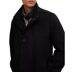 New 🔥 BOSS H-Coxtan-224 1024403 Wool & Cashmere Attached Bib 🧥 Coat Black 🧨 -BOSS Hugo Boss Shop unnamed file 41