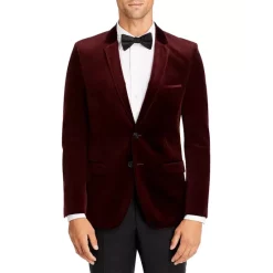 Coupon π HUGO Arti Velvet Extra Slim Fit Jacket Dark Red βοΈ