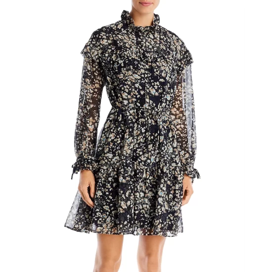 Outlet π₯° BOSS Denada Ruffled π Dress Black Fantasy π 1 Outlet π₯° BOSS Denada Ruffled π Dress Black Fantasy π