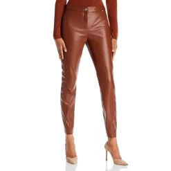 Cheap 🔔 BOSS Talega Faux Leather Skinny Pants Hazel 🌟