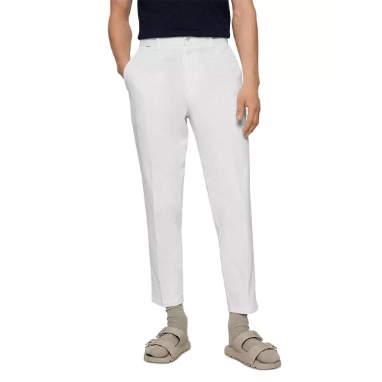 Flash Sale β BOSS Perrin Tapered Fit Pants White π 1 Flash Sale β BOSS Perrin Tapered Fit Pants White π