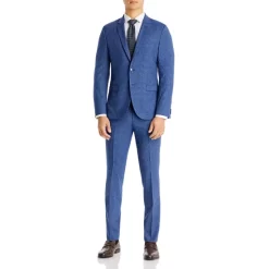 Best Pirce 🧨 HUGO Arti & Hesten Tonal Micro Check Extra Slim Fit Suit Separates Turquoise/aqua 😀