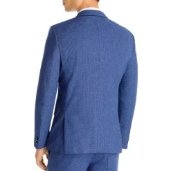 Best Pirce 🧨 HUGO Arti & Hesten Tonal Micro Check Extra Slim Fit Suit Separates Turquoise/aqua 😀 -BOSS Hugo Boss Shop unnamed file 526
