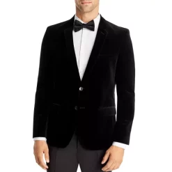 Best Pirce 🛒 HUGO Arti Velvet Extra Slim Fit Jacket Black 🔥