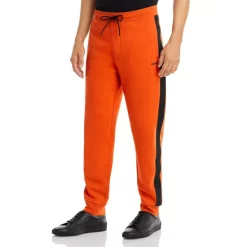 Outlet β€οΈ HUGO Dumquat Cotton Side Stripe Regular Fit Joggers Dark Orange π